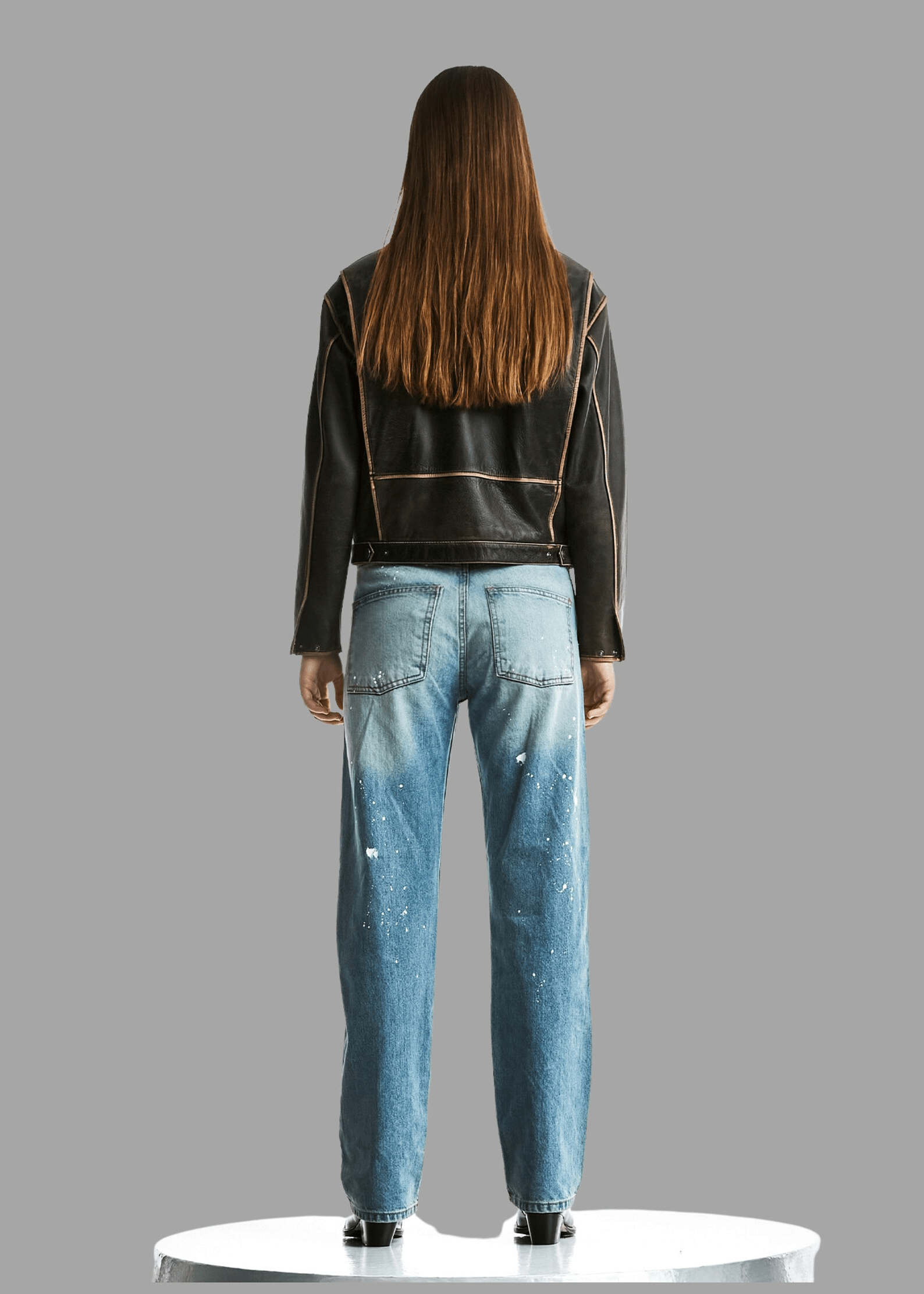 Shop Premium Women Vintage Leather Jacket By TJS