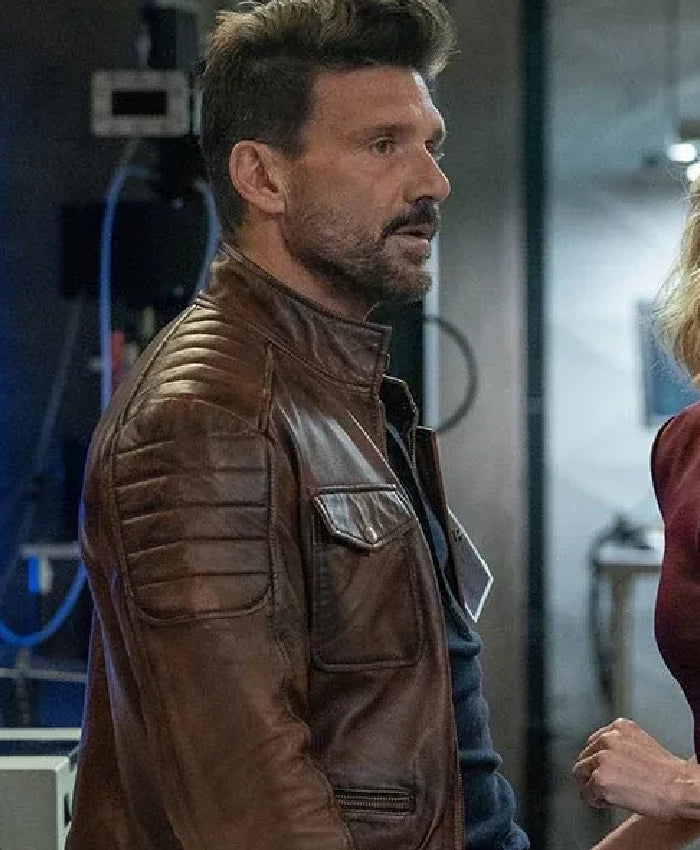 Shop FRANK GRILLO BOSS LEVEL LEATHER JACKET