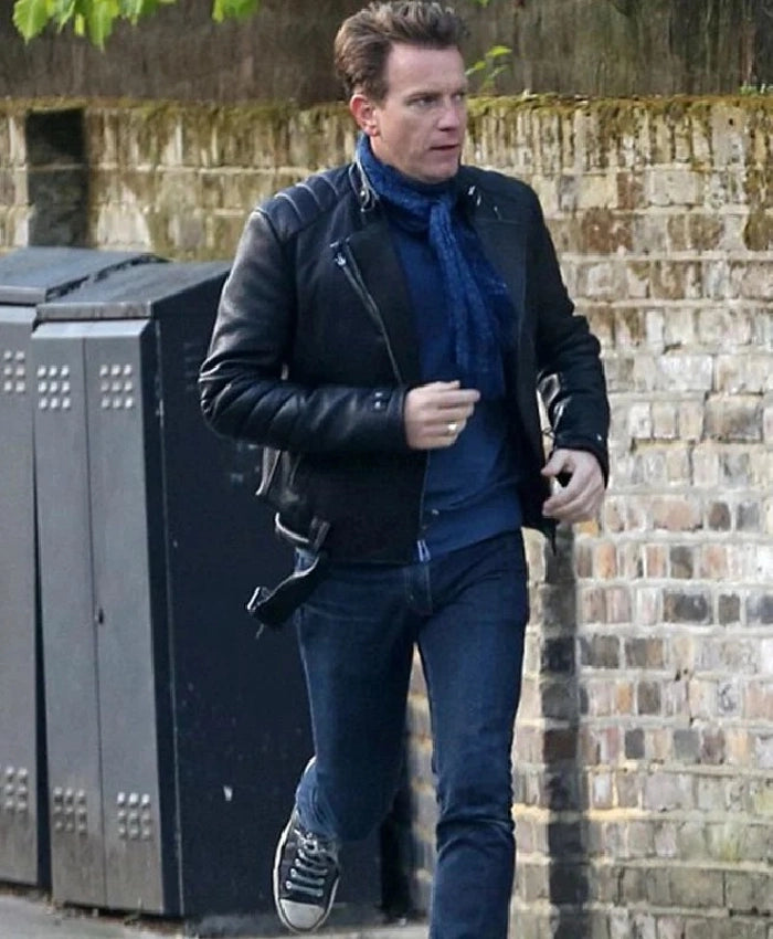 Ewan McGregor Mark Renton Inspired Biker Leather Jacket