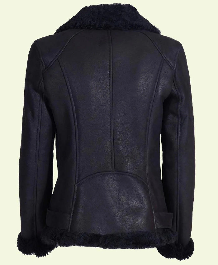 Edgy Biker Style with a Cozy Shearling Finish