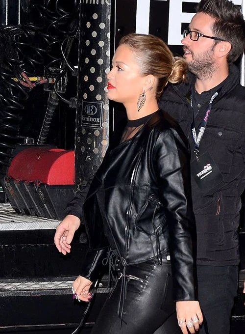 Shop RITA ORA LEATHER JACKET